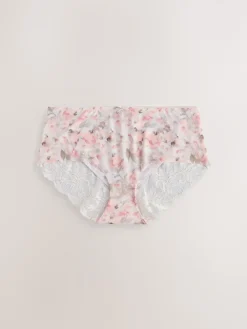 Grijs-groen - 5 Niet-aftekenende slips met kanten achterkant*Next Best