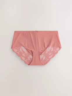 Grijs-groen - 5 Niet-aftekenende slips met kanten achterkant*Next Best