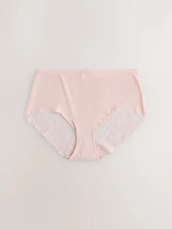 Grijs-groen - 5 Niet-aftekenende slips met kanten achterkant*Next Best