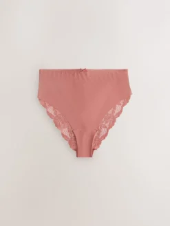 Grijs-groen - 5 Niet-aftekenende slips met kanten achterkant*Next New