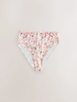 Grijs-groen - 5 Niet-aftekenende slips met kanten achterkant*Next New