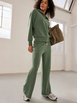 Grijs-groen - Active Modal sweatshirt met kwart-rits*Next