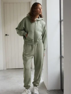 Grijs-groen - joggingbroek met boorden*self. Sale