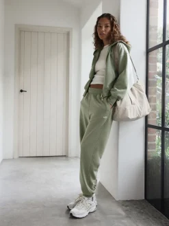 Grijs-groen - joggingbroek met boorden*self. Sale