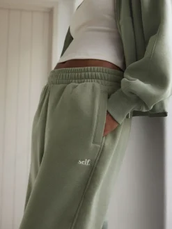 Grijs-groen - joggingbroek met boorden*self. Sale