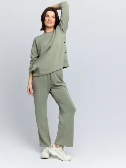 Grijs-groen - Zwangerschapsjoggingbroek met wijde pijpen*Next Outlet