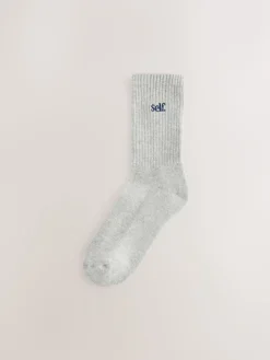 Grijs/marineblauw/paarsrood - zelf. 3 paar lounge enkelsokken met verzachte zool*self. Clearance