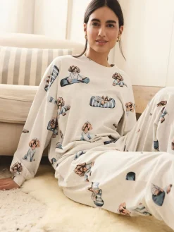 Grijze Charlie the Cockapoo - Pyjama met lange mouwen*Next Online