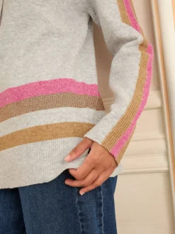 - Stripe Metallic Hoodie*Love & Roses New