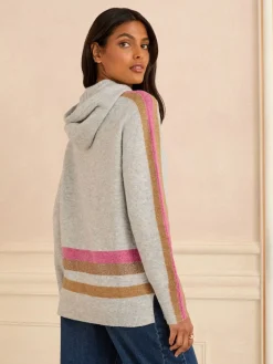 - Stripe Metallic Hoodie*Love & Roses New