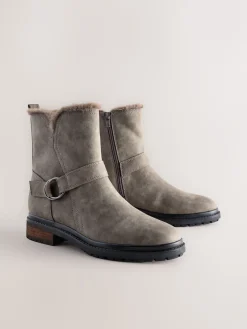 - Forever Comfort® Faux Fur Hardware Ankle Boots*Next Best