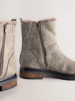 - Forever Comfort® Faux Fur Hardware Ankle Boots*Next Best