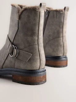 - Forever Comfort® Faux Fur Hardware Ankle Boots*Next Best