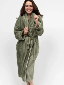 - Striped Sealskin Fleecy Dressing Gown*Cyberjammies New