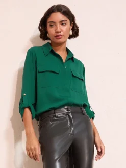 - Tab Sleeve Utility Pocket Shirt*Friends Like These Outlet