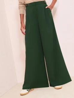 - Adjustable Waist Premium Wide Leg Trousers*Friends Like These Clearance