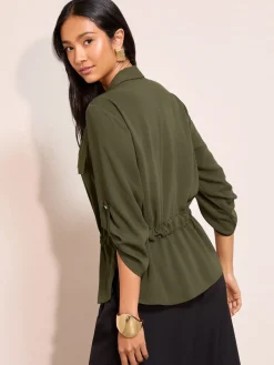 - Utility Style Tie Waist Shirt*Friends Like These