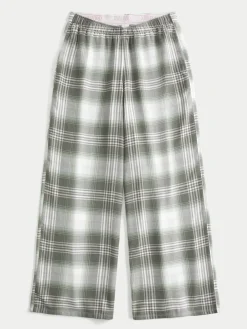 - Flannel Check Pyjama Bottoms With Logo Waistband*Hollister Hot