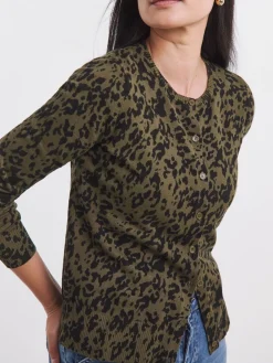 Groen - Crew Neck Cardigan*JD Williams New