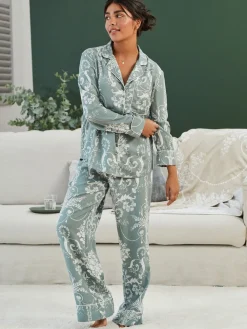 Groen - Josette pyjama met knopen*Laura Ashley New