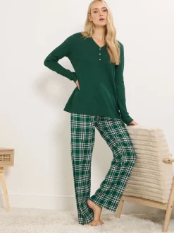 - Long Sleeve Waffle Pyjamas Top*Long Tall Sally Outlet