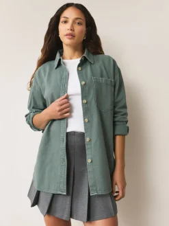 Groen - Oversized denim overhemd*Next Best