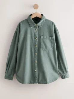 Groen - Oversized denim overhemd*Next Best