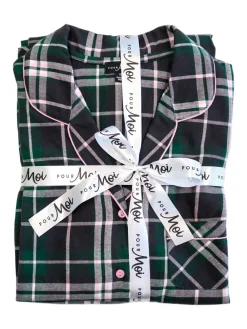 - geschenkset van behaaglijke geborsteld katoenen pyjama met ruit*Pour Moi Best