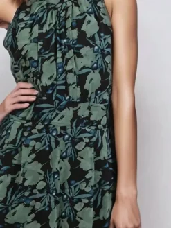 Groen - Crew Wide Leg Jumpsuit in Abstract Façade Print*Religion Best