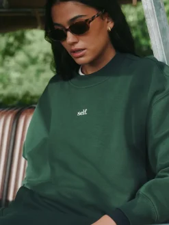 Groen - joggingbroek met boorden*self. Online