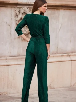 - plissé jumpsuit met overslag aan de voorkant*Sosandar Best