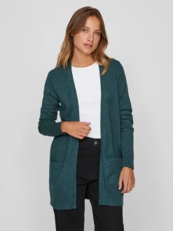 Groen - Long Sleeve Lightweight Knit Cardigan*VILA Hot