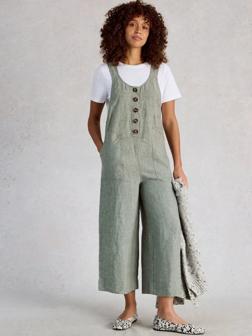 - Viola Linen Dungaree*White Stuff Clearance