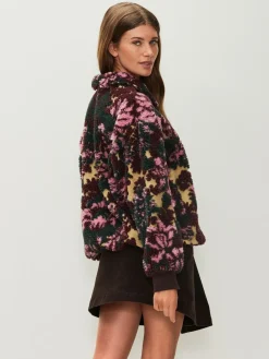 - Jacquard Teddy Borg Quarter Zip Fleece Sweatshirt*Next Outlet