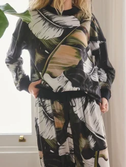 Groen met bladerprint - Behaaglijke pyjama met lange mouwen*Next Sale