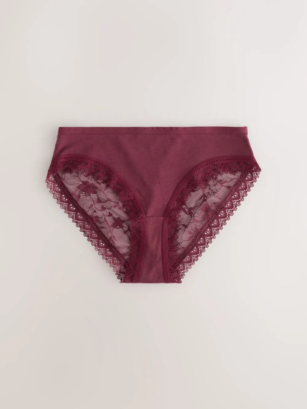 Groen met bloemetjesprint - Katoenen kanten slipjes 4 stuks*Next New