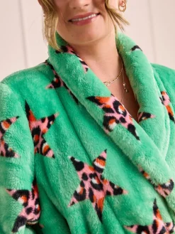 - Leopard Print Fleece Robe*Eleanor Bowmer Clearance