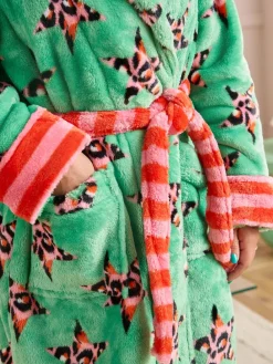 - Leopard Print Fleece Robe*Eleanor Bowmer Clearance