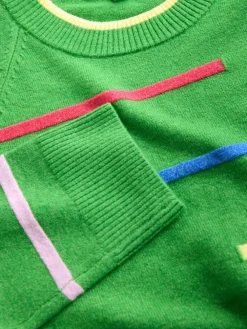 Groen multi gestreept - Superzachte trui met ronde hals en lange mouwen*Next Best