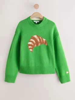 - Trui met ronde hals en lange mouwen met wol*Next Sale