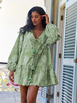 - katoenen strandtuniek met Stropdas voorkant*Laura Ashley Clearance