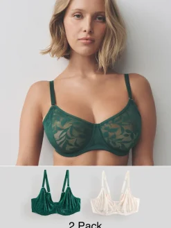 - DD-G Lace Non Pad Full Cup Bras 2 Pack*Next