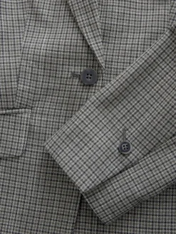 Groen/grijs - Check Sculpted Tailored Single Breasted Blazer*Next Discount