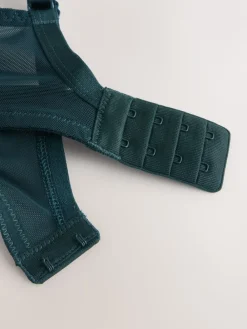 Groen/Marineblauw/Marineblauwe print - DD+ niet-gewatteerde beha's met volledige cup, verpakking van 3 met zijsteun*Next