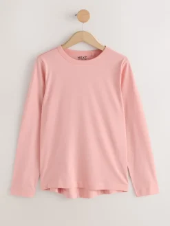 Groen/Paars/Blauw/Ecru/Roze - Set van 5 stuks 100% katoenen T-shirts met lange mouwen*Next