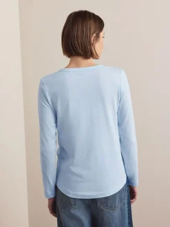 Groen/Paars/Blauw/Ecru/Roze - Set van 5 stuks 100% katoenen T-shirts met lange mouwen*Next