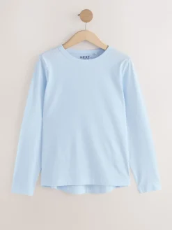 Groen/Paars/Blauw/Ecru/Roze - Set van 5 stuks 100% katoenen T-shirts met lange mouwen*Next