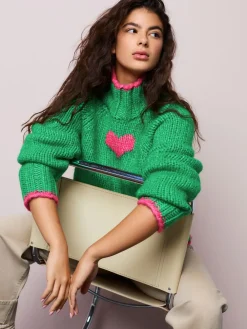 - Grof gebreide Staande Hals Trui Met Wol*Next Outlet