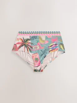 Groen/roze kreeft Conversational - Bikini broekje met print*Next Best
