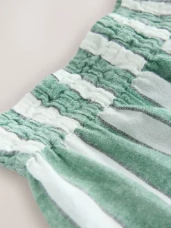 Groen/wit - Zomershort met linnen*Next Outlet